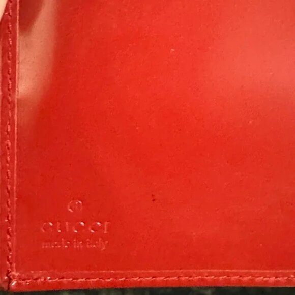 Gucci Patent Leather Long Wallet Red w/ Silver Hardware - Picture 10 of 13